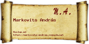 Markovits András névjegykártya
