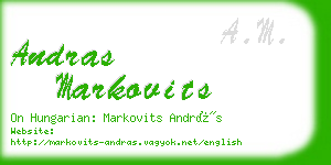 andras markovits business card